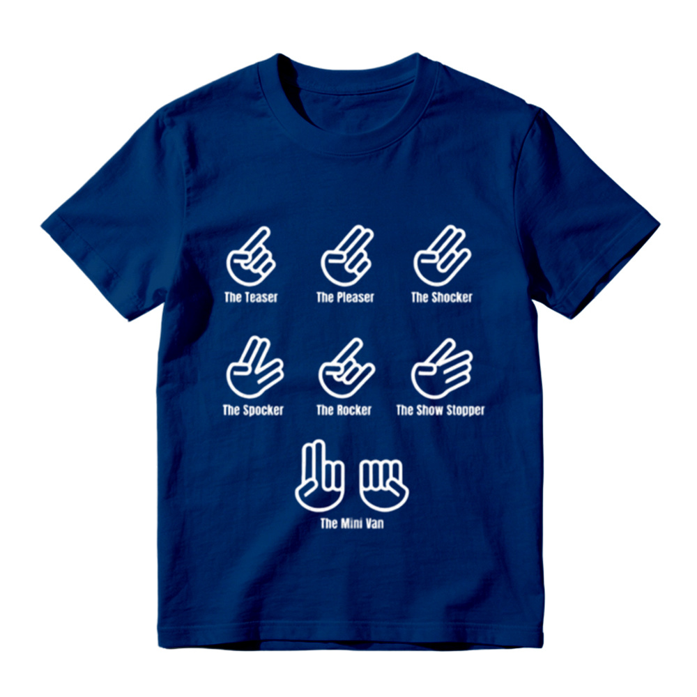 THE SHOCKER, THE SPOCKER, THE MINI VAN Funny hand signals T Shirt, Unisex Cotton 
