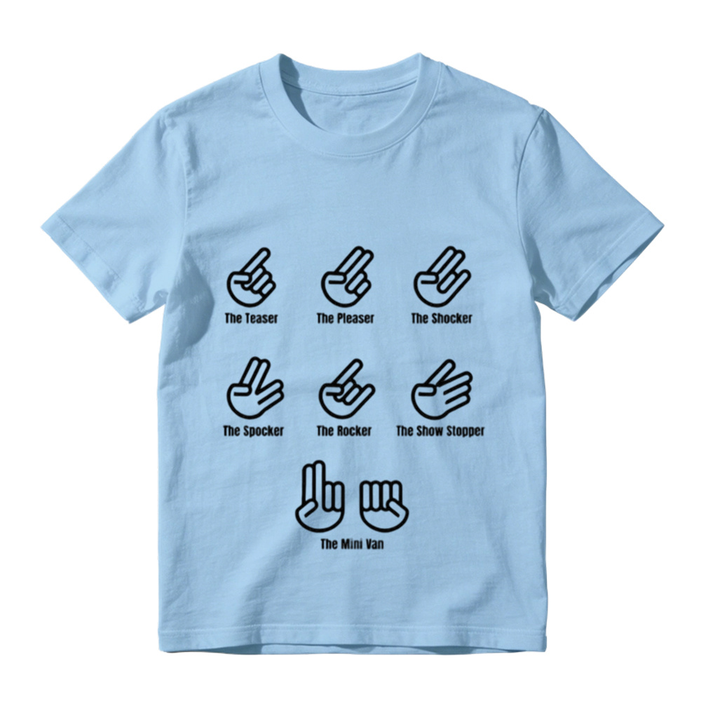 THE SHOCKER, THE SPOCKER, THE MINI VAN Funny hand signals T Shirt, Unisex Cotton 