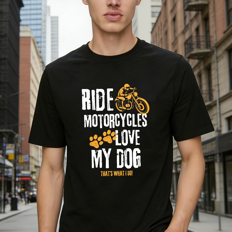 Ride Motorcycles Love My Dog Unisex Classic T-shirt