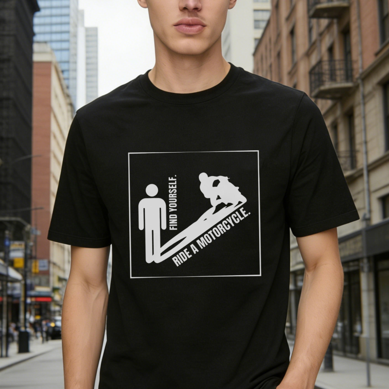 Find Yourself Ride A Motorcycle Graphic T-shirt