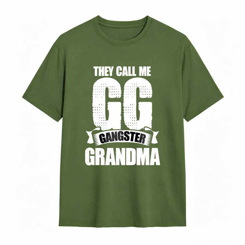 They Call Me GG Gangster Grandma Funny Graphic Tee
