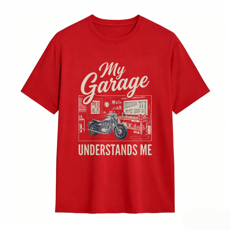 My Garage Understands Me Motorcycle Workshop Design T-shirt
