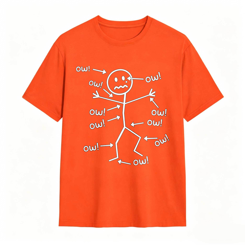 Owl Stick Figure With Arrows And Text Unisex Classic T-shirt
