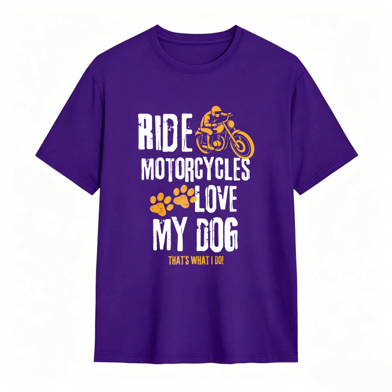 Ride Motorcycles Love My Dog Unisex Classic T-shirt