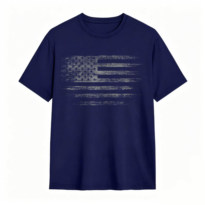 American Flag Distressed Design T-shirt