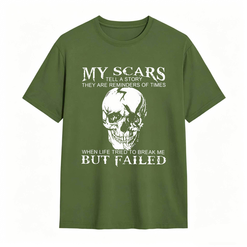 Skull And Scar Story Quote Unisex Classic T-shirt