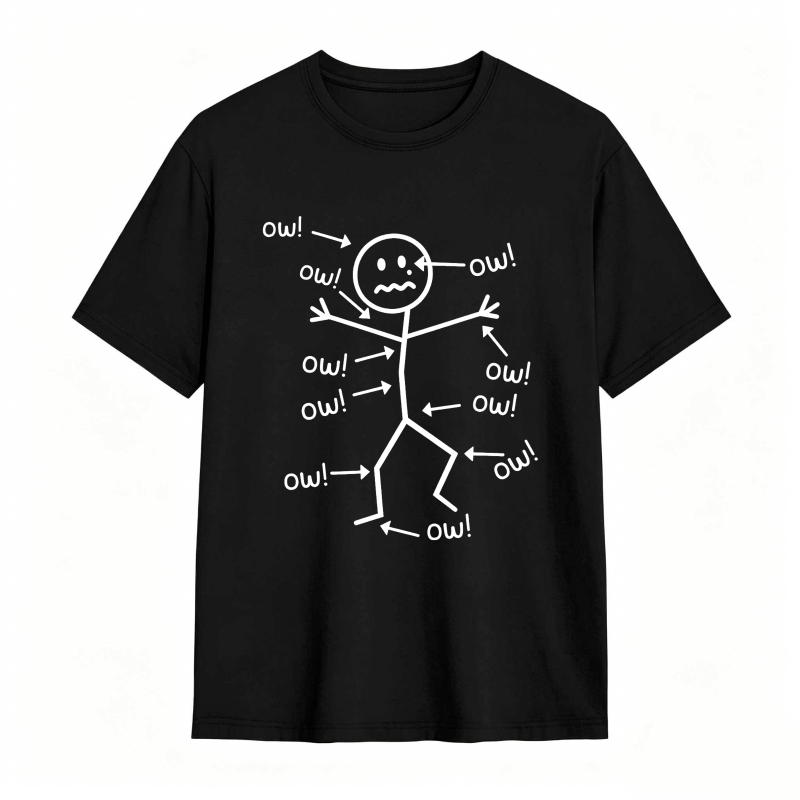 Stick Figure With Ow Exclamations Unisex Classic T-shirt