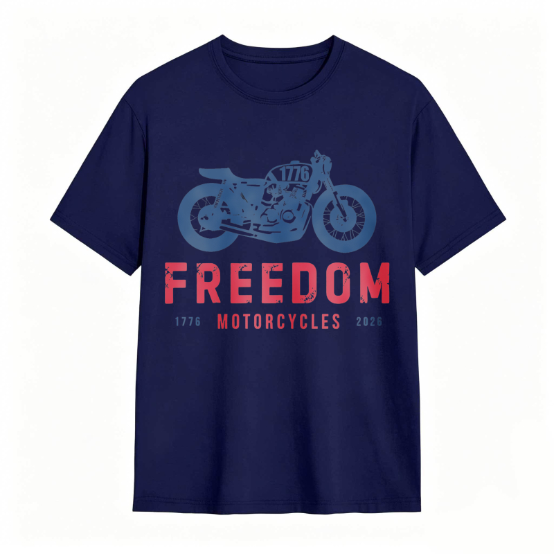 Freedom Motorcycles 1776 2025 Motorcycle Design Unisex Classic T-shirt