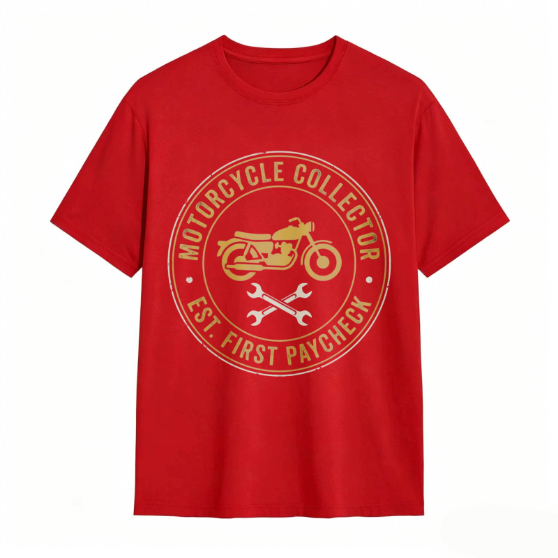 Motorcycle Collector Est First Paycheck T-shirt
