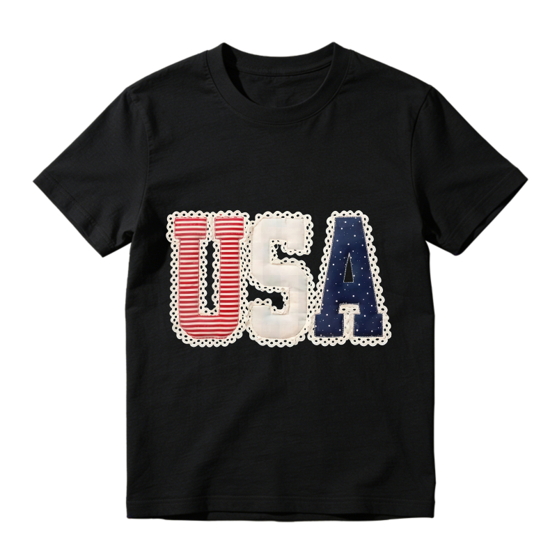 USA Patchwork Design Unisex Classic T-shirt