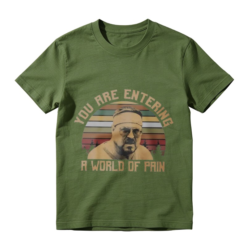 You Are Entering A World Of Pain Vintage Retro Sunset Graphic Unisex Classic T-shirt