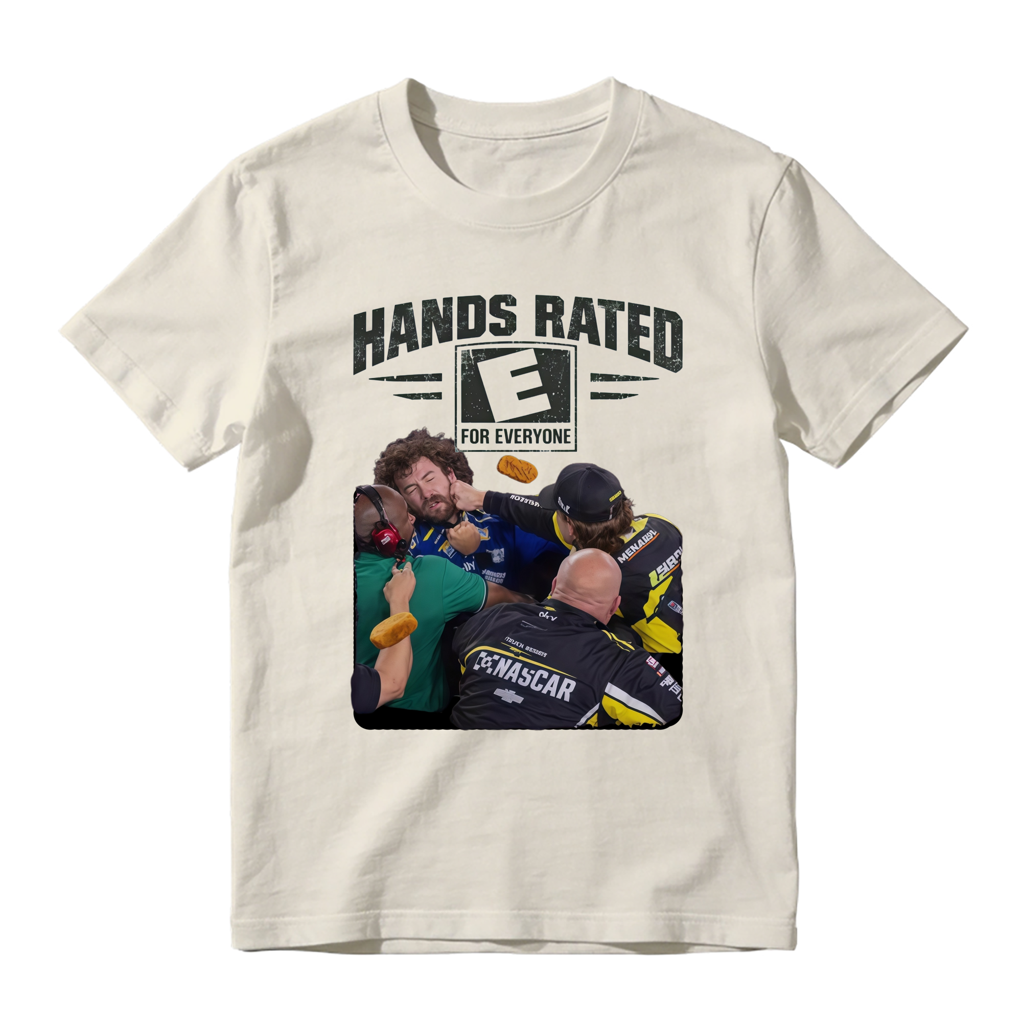 Carson Hocevar vs Ryan Blaney Shirt, Hands Rated E For Everyone T-Shirt, Vintage Bootleg Racing Graphic Tee, NASCAR Fight Apparel, Gift Tee