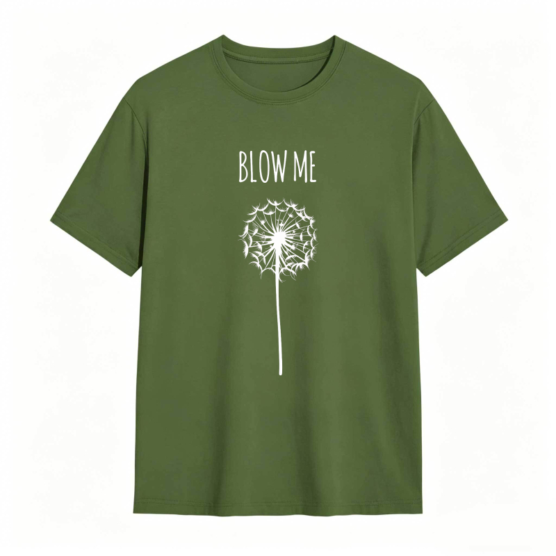 Dandelion Blow Me Text Unisex Classic T-shirt