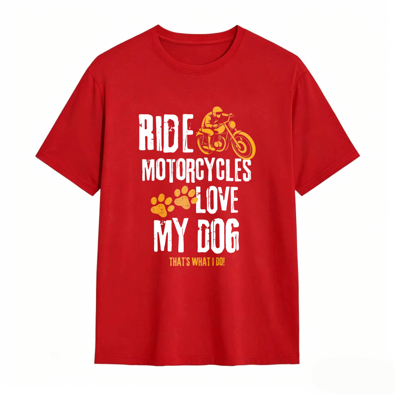 Ride Motorcycles Love My Dog Unisex Classic T-shirt