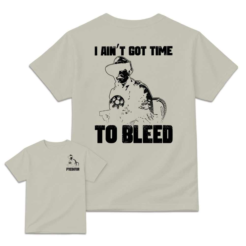 Predator Movie Shirt, I Ain't Got Time To Bleed T-Shirt, Blain Cooper Graphic Tee, Vintage 80s Action Movie Shirt