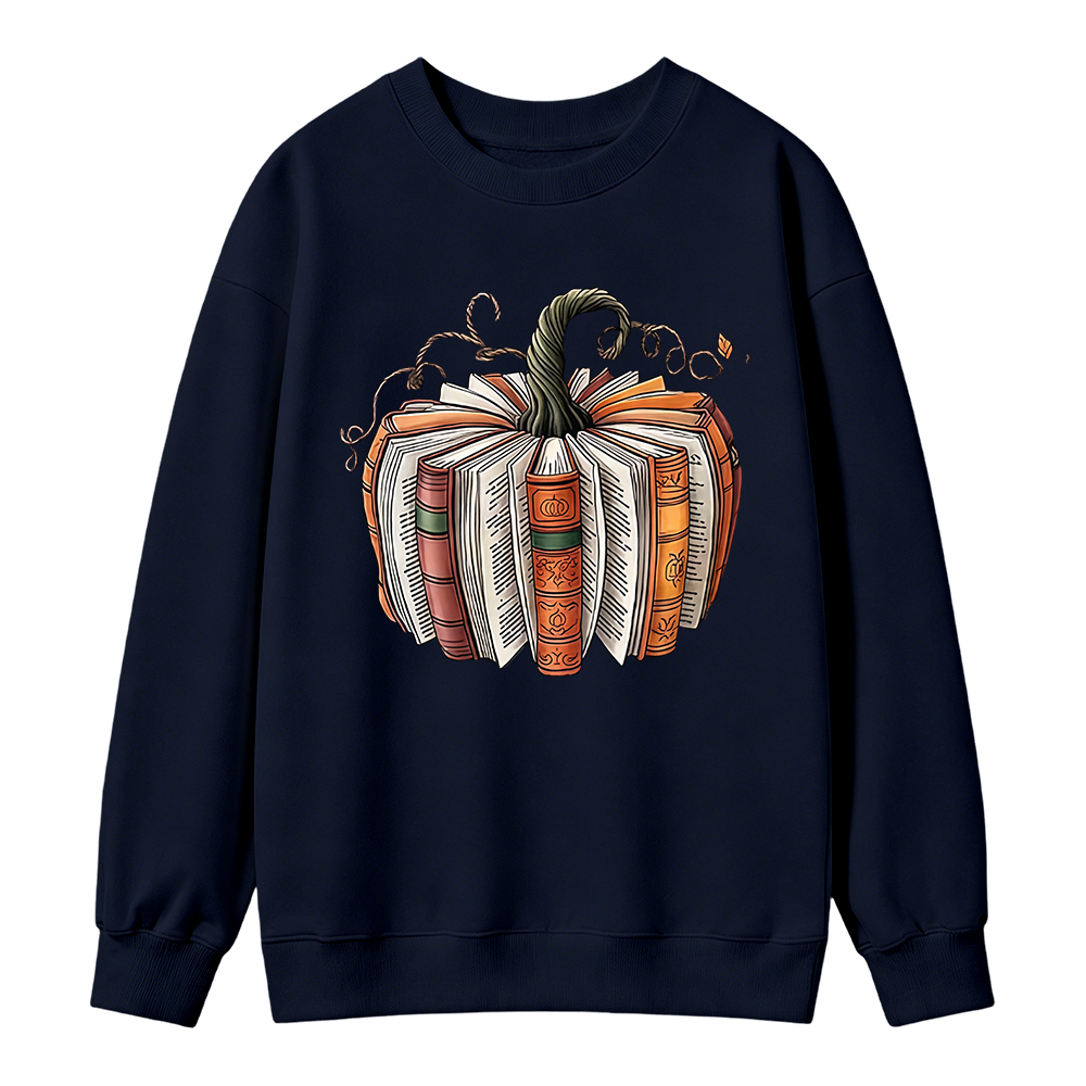 Bookish Pumpkin Fall Crewneck Sweatshirt