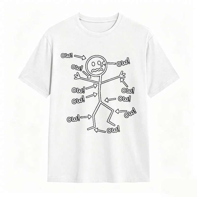 Owl Stick Figure With Arrows And Text Unisex Classic T-shirt