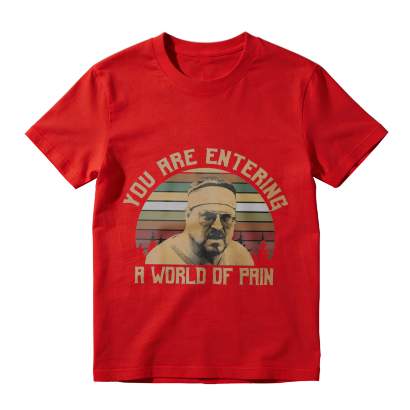 You Are Entering A World Of Pain Vintage Retro Sunset Graphic Unisex Classic T-shirt