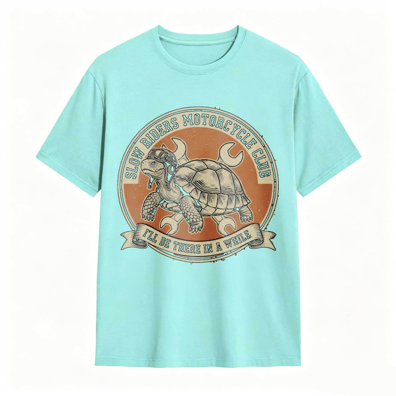 Turtle Motorcycle Club Slow Riders I'll Be There In A While T-shirt