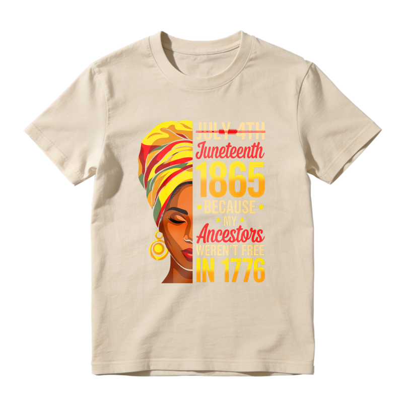 Juneteenth 1865 Because My Ancestors Weren't Free In 1776 Woman With Turban Unisex Classic T-shirt
