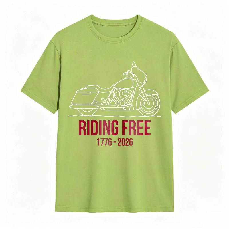 Motorcycle Riding Free 1776 2026 Unisex Classic T-shirt