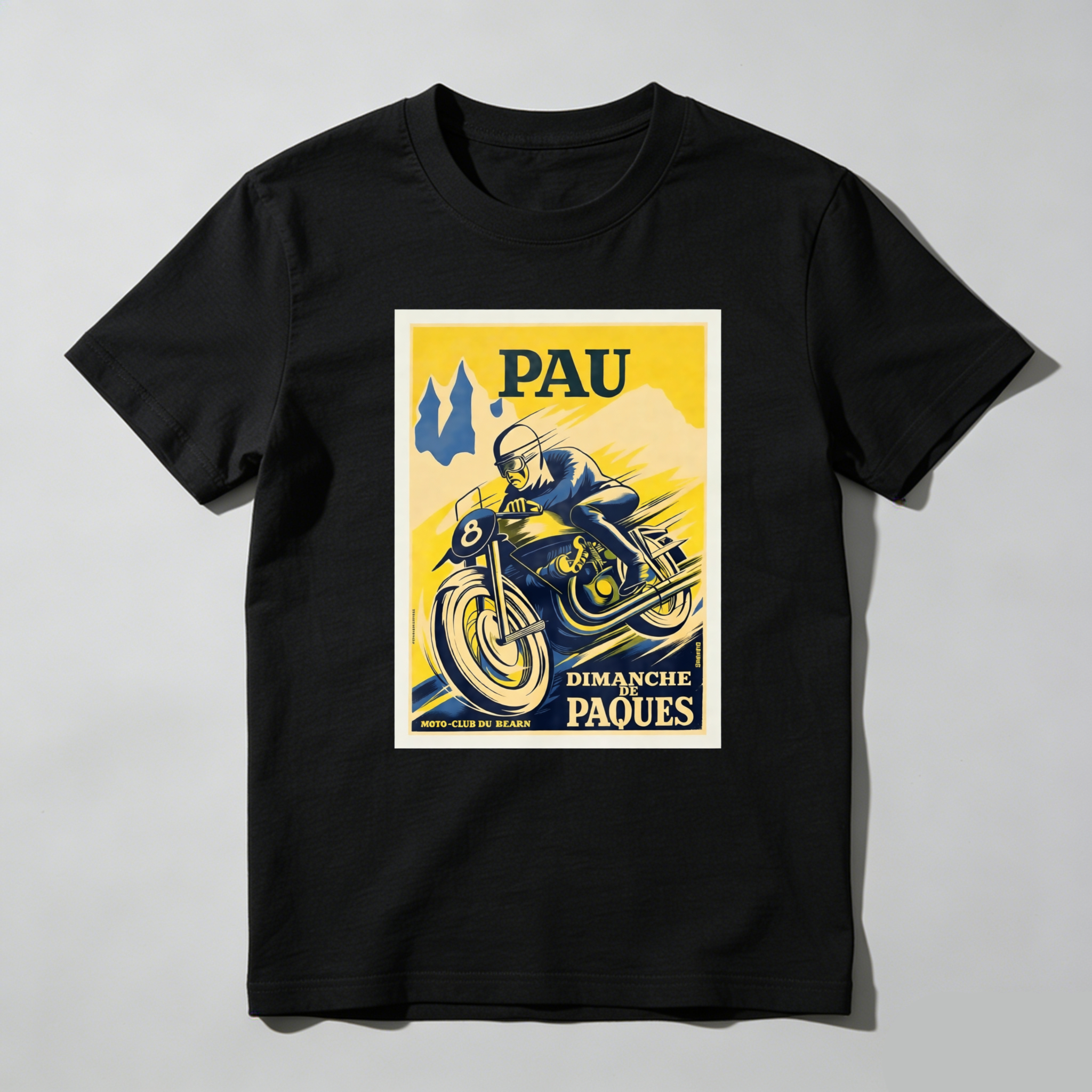 Pau Motorcycle Racing Poster Design Unisex Classic T-shirt