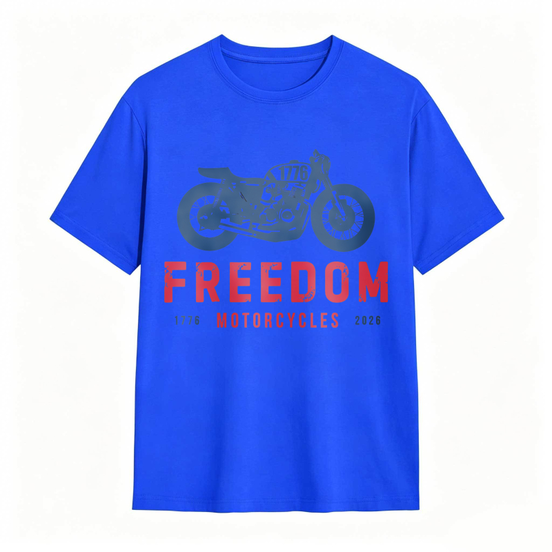 Freedom Motorcycles 1776 2025 Motorcycle Design Unisex Classic T-shirt