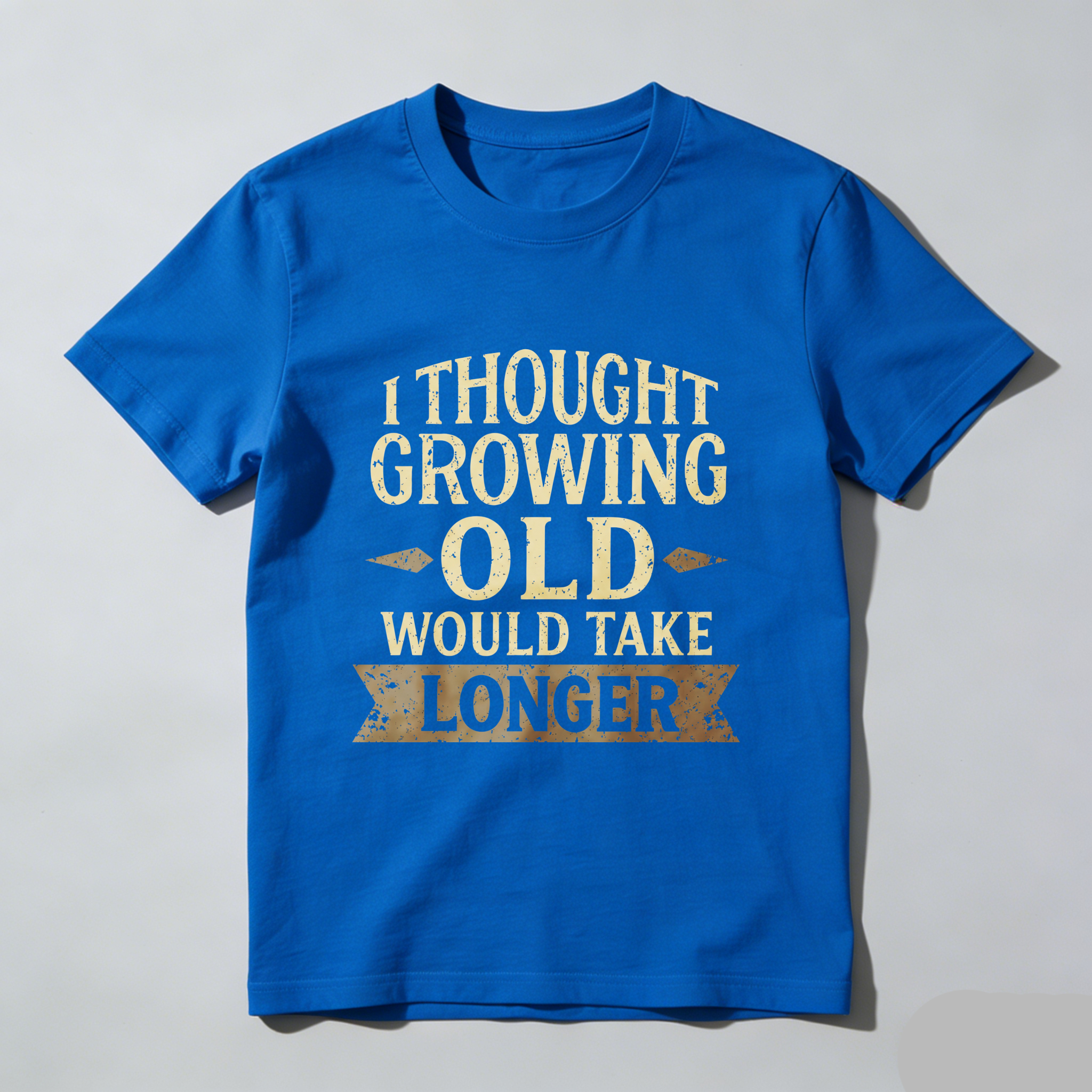 TEECURENT I Thought Growing Old Would Take Longer T Shirt Funny Humor Adult Gift For Men Women Casual Wear Black Cotton Top- HOT