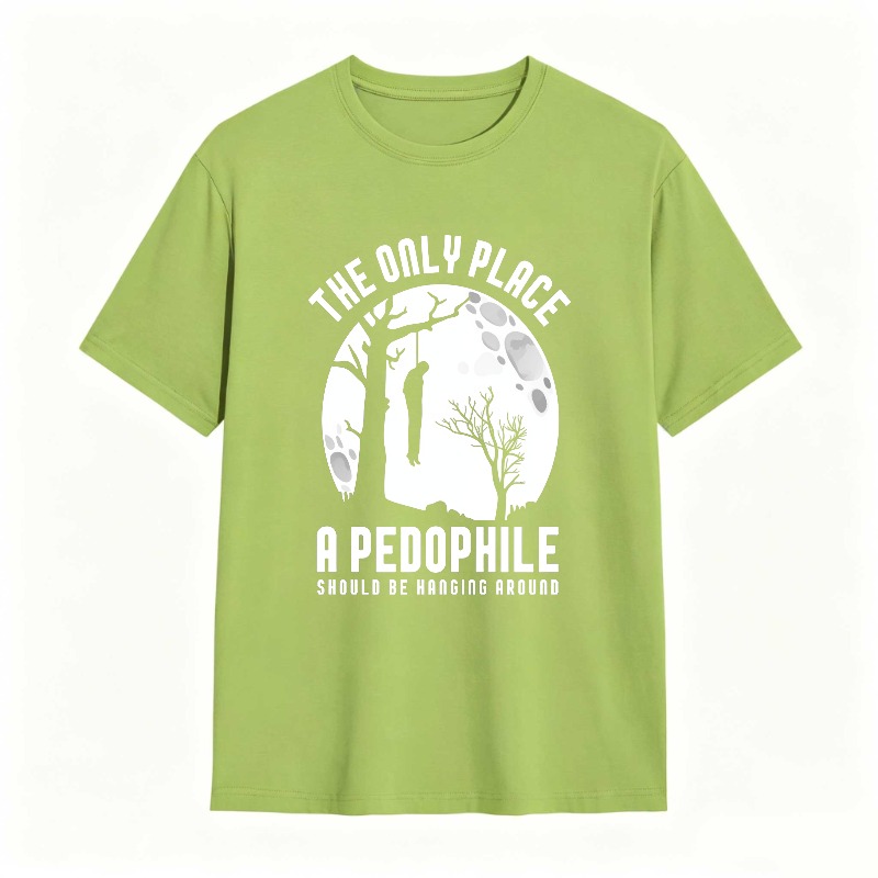 The Only Place A Pedophile Should Be Hanging Around Moon And Tree Silhouette Unisex Classic T-shirt