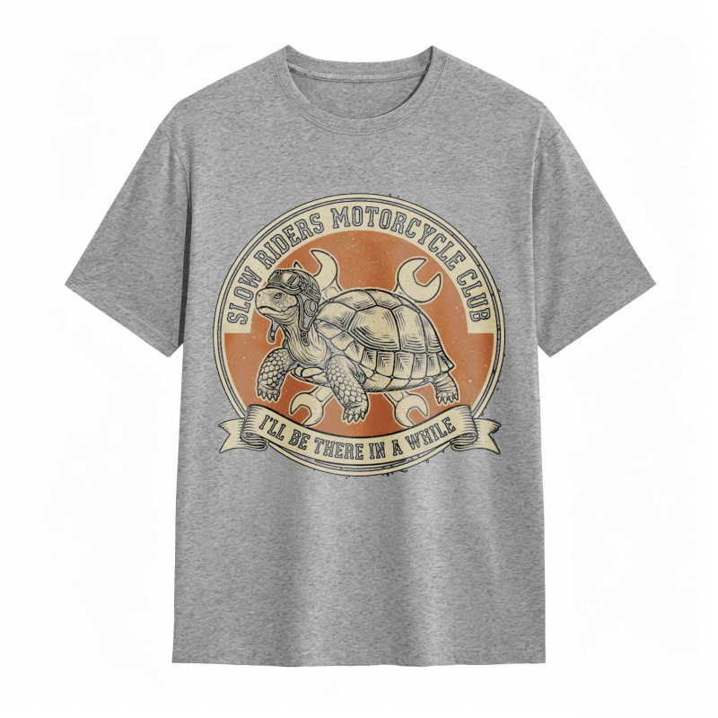 Turtle Motorcycle Club Slow Riders I'll Be There In A While T-shirt
