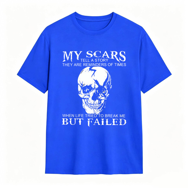 Skull And Scar Story Quote Unisex Classic T-shirt
