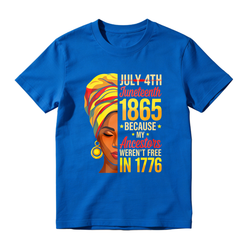 Juneteenth 1865 Because My Ancestors Weren't Free In 1776 Woman With Turban Unisex Classic T-shirt