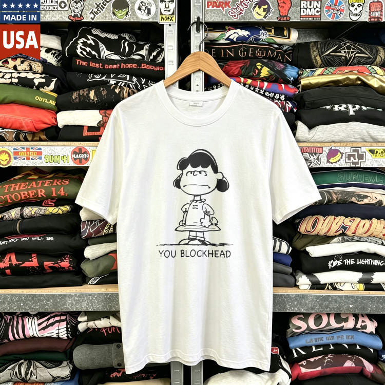 CozTee Lucy - Peanuts You Blockhead Graphic T-Shirt