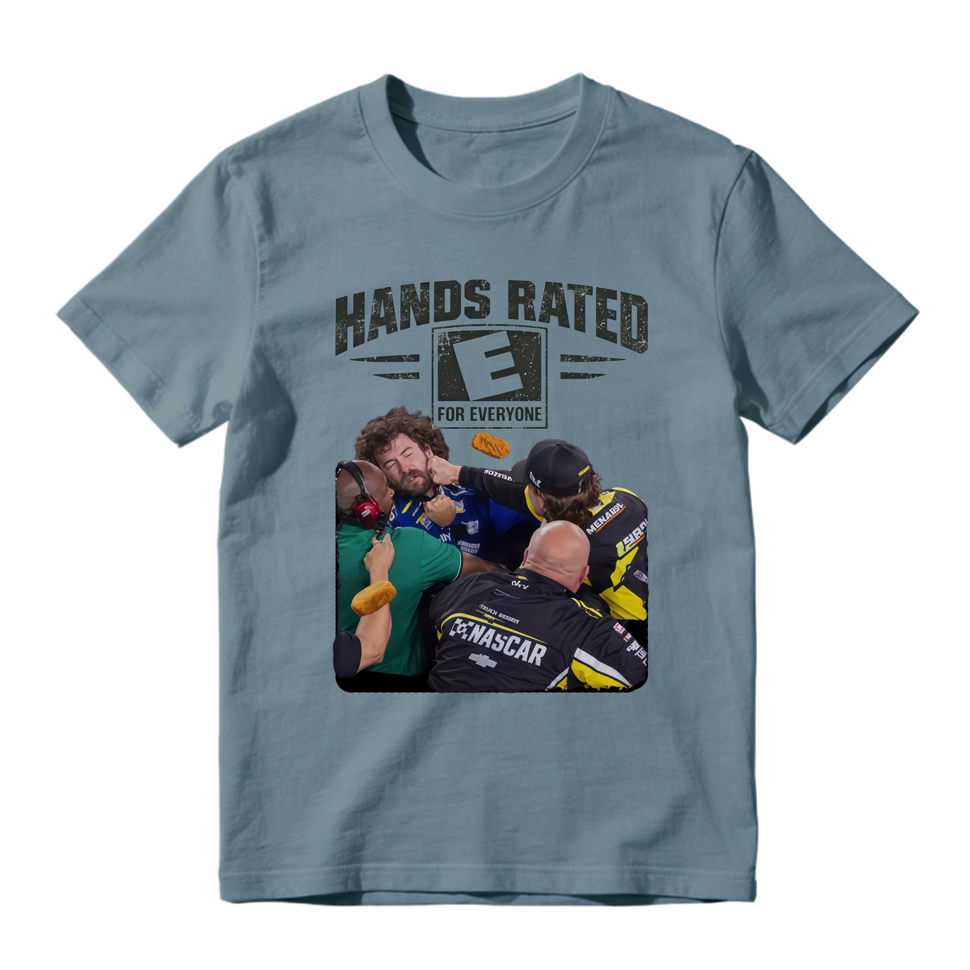 Carson Hocevar vs Ryan Blaney Shirt, Hands Rated E For Everyone T-Shirt, Vintage Bootleg Racing Graphic Tee, NASCAR Fight Apparel, Gift Tee