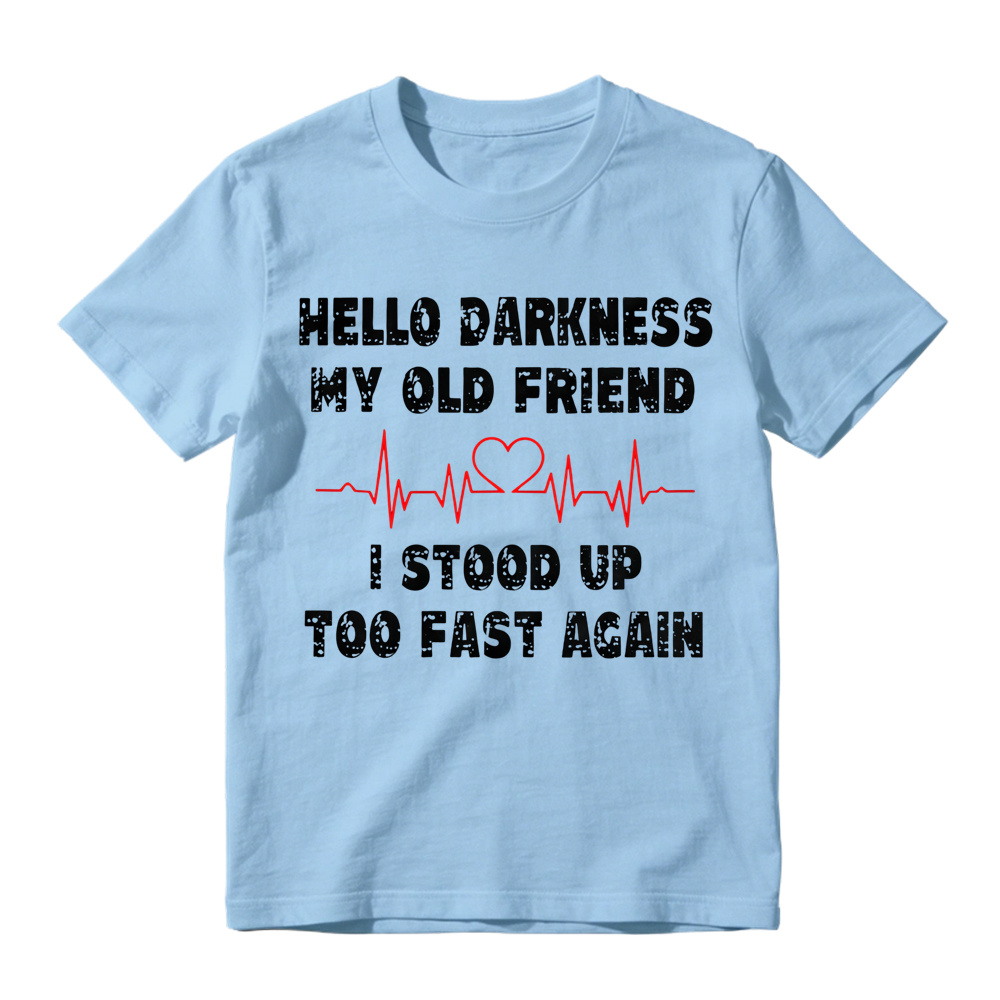 Funny Hello Darkness Shirt, Sarcastic Dark Humor T-Shirt, My Old Friend Quote Shirt, Relatable Mood Graphic Tee, Funny Introvert Shirt, Vintage Saying Tee