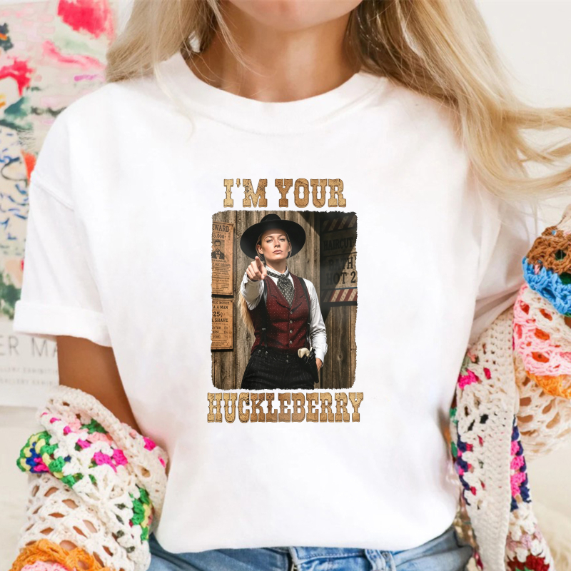 I'm Your Huckleberry Western Movie Quote Vintage Graphic Unisex Classic T-shirt