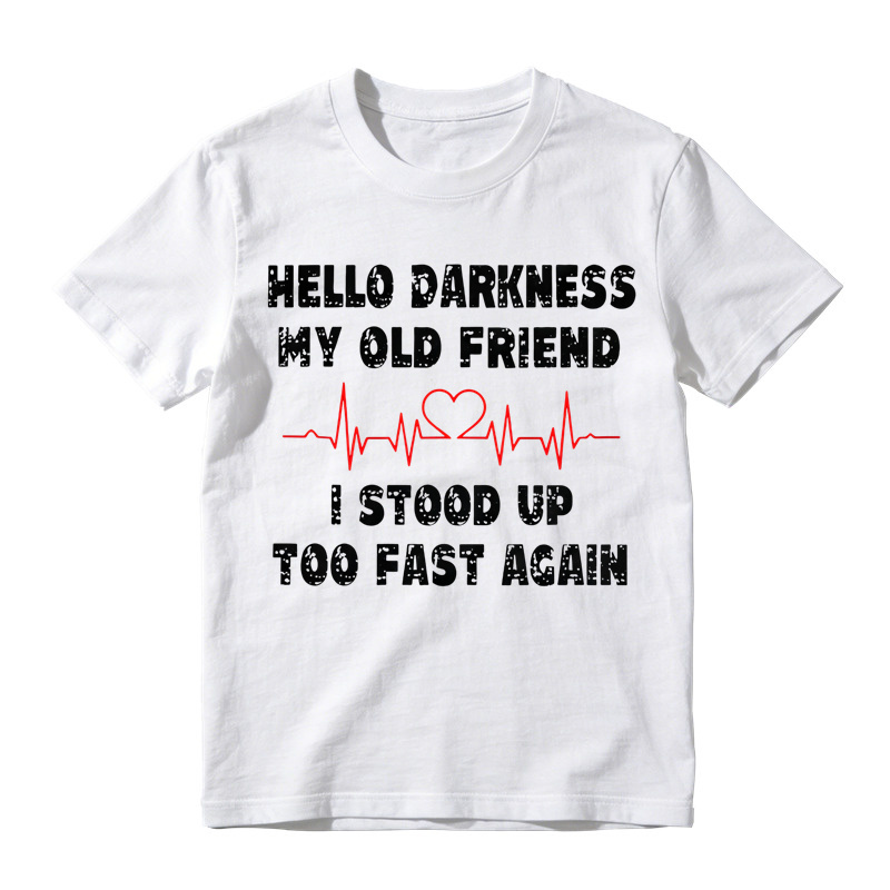 Funny Hello Darkness Shirt, Sarcastic Dark Humor T-Shirt, My Old Friend Quote Shirt, Relatable Mood Graphic Tee, Funny Introvert Shirt, Vintage Saying Tee