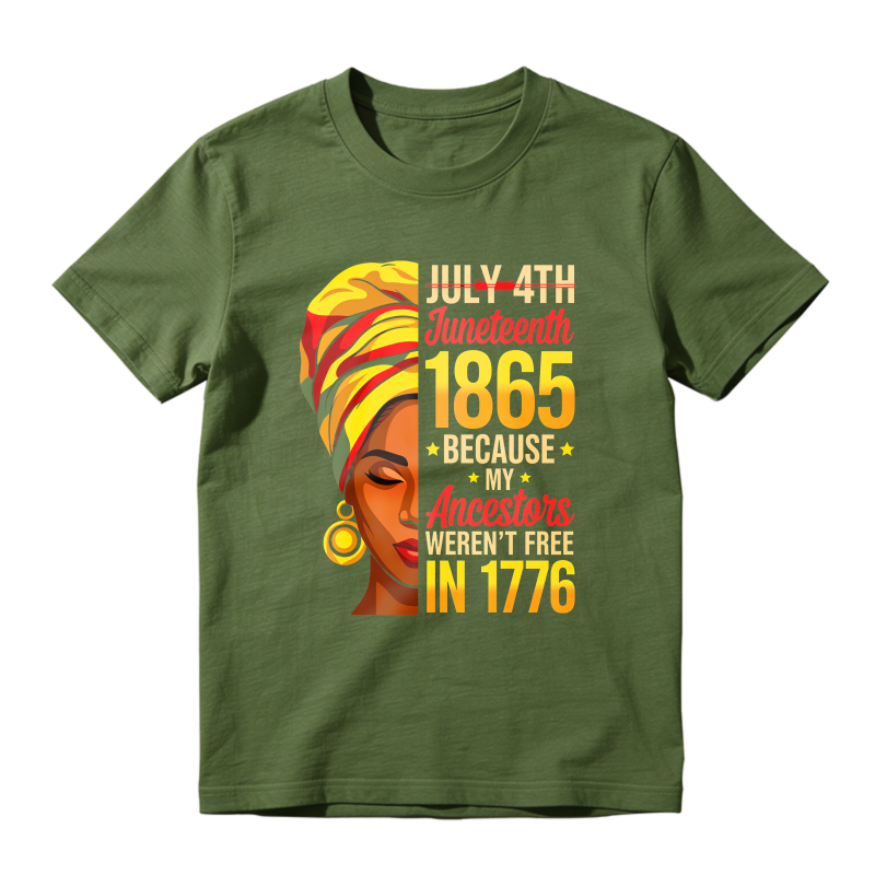 Juneteenth 1865 Because My Ancestors Weren't Free In 1776 Woman With Turban Unisex Classic T-shirt