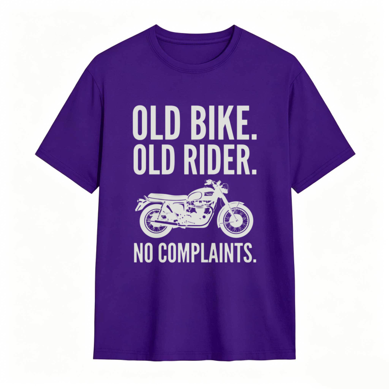 Old Bike Old Rider No Complaints Motorcycle Graphic T-shirt