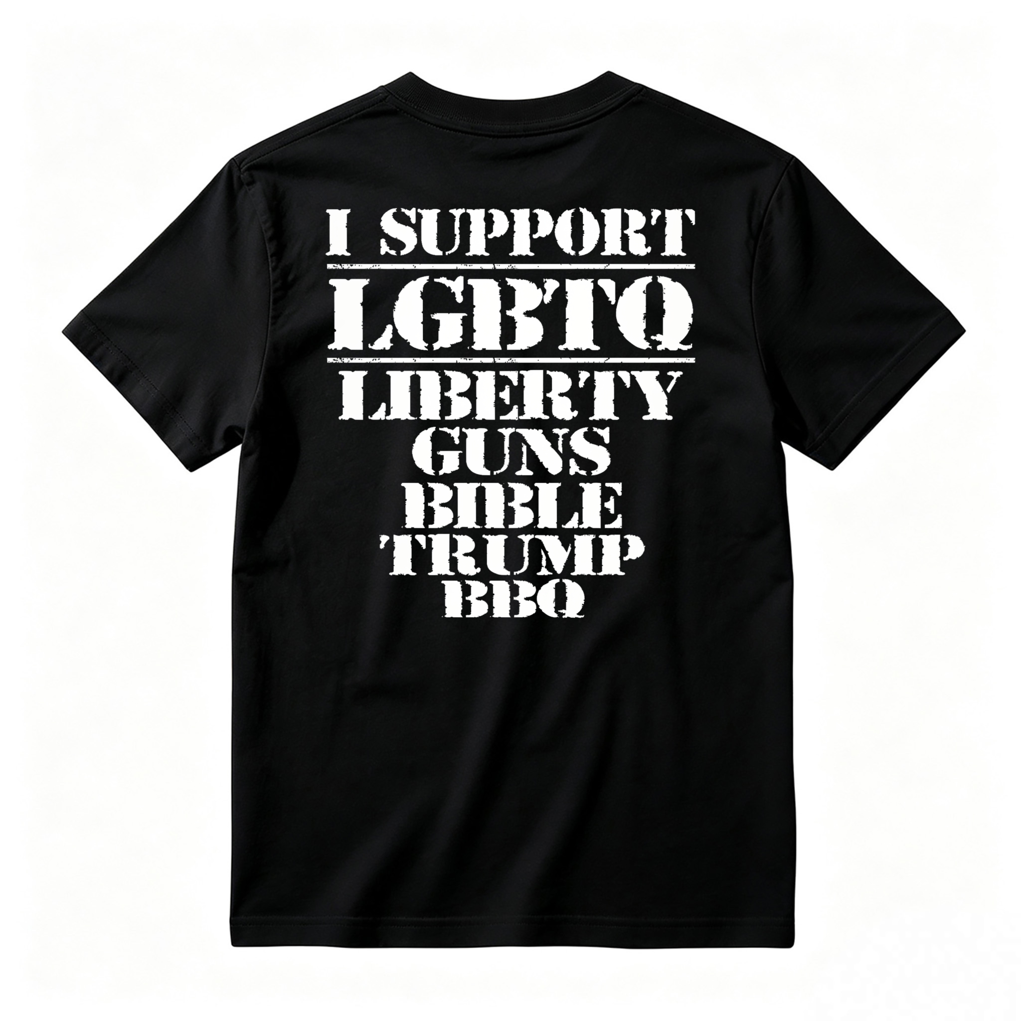 I Support LGBTQ Liberty Guns Bible Trump BBQ Unisex Classic T-shirt