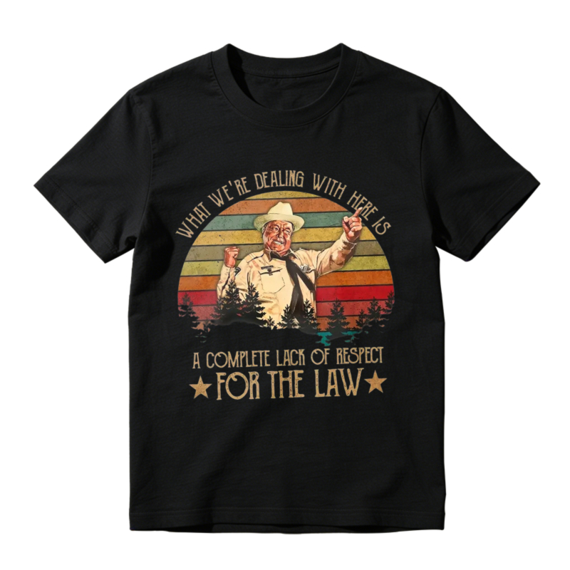 What We Re Dealing With Here Is A Complete Lack Of Respect For The Law Vintage Retro Sunset Unisex Classic T-shirt