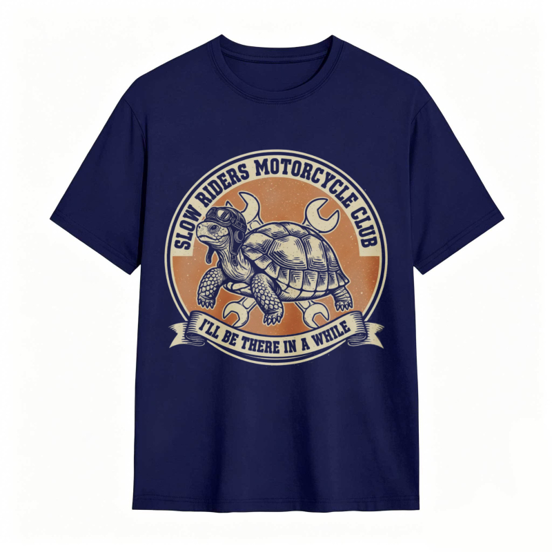 Turtle Motorcycle Club Slow Riders I'll Be There In A While T-shirt