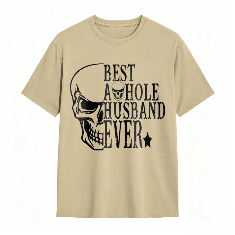 Skull And Text Best A Hole Husband Ever Unisex Classic T-shirt