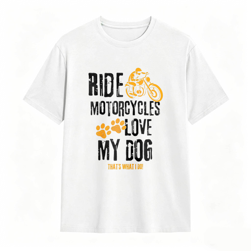 Ride Motorcycles Love My Dog Unisex Classic T-shirt