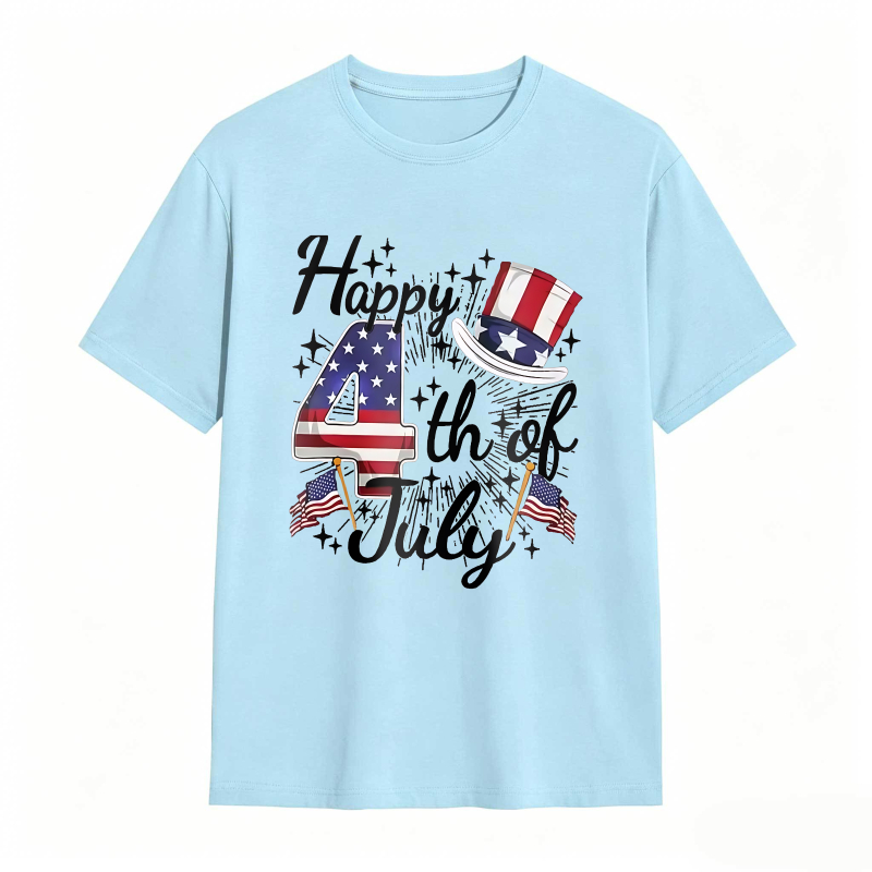 Happy 4th Of July American Flag Stars And Stripes Patriotic Design T-shirt