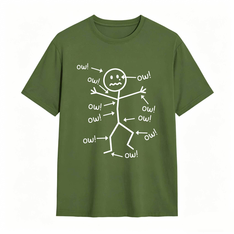 Stick Figure With Ow Exclamations Unisex Classic T-shirt
