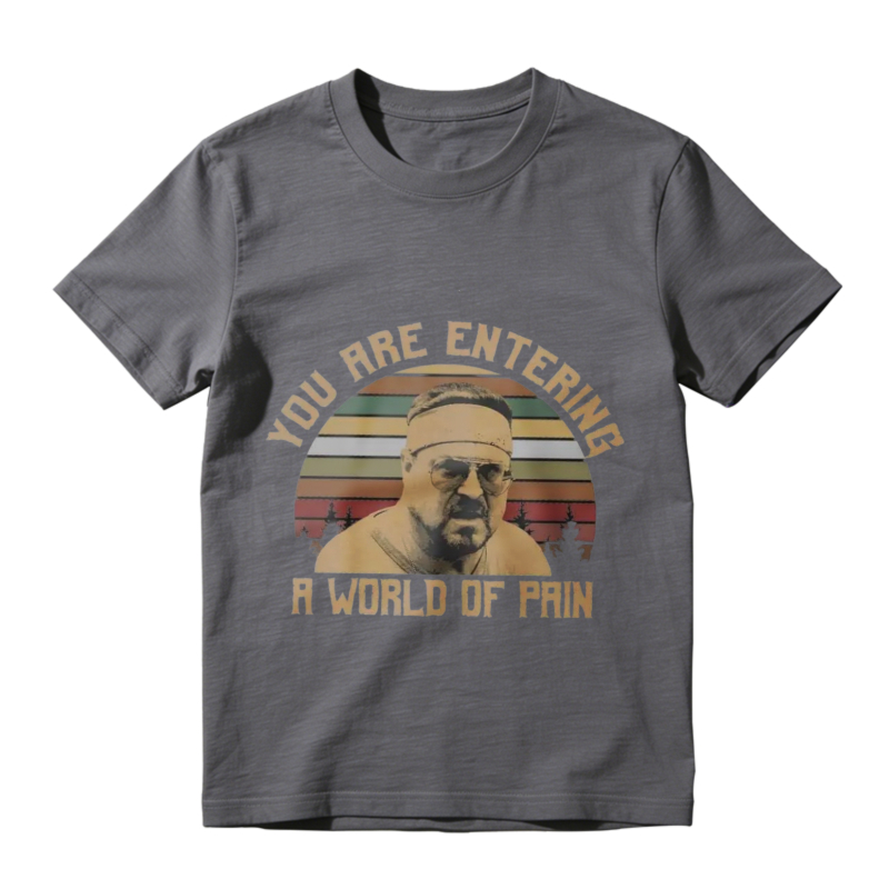 You Are Entering A World Of Pain Vintage Retro Sunset Graphic Unisex Classic T-shirt