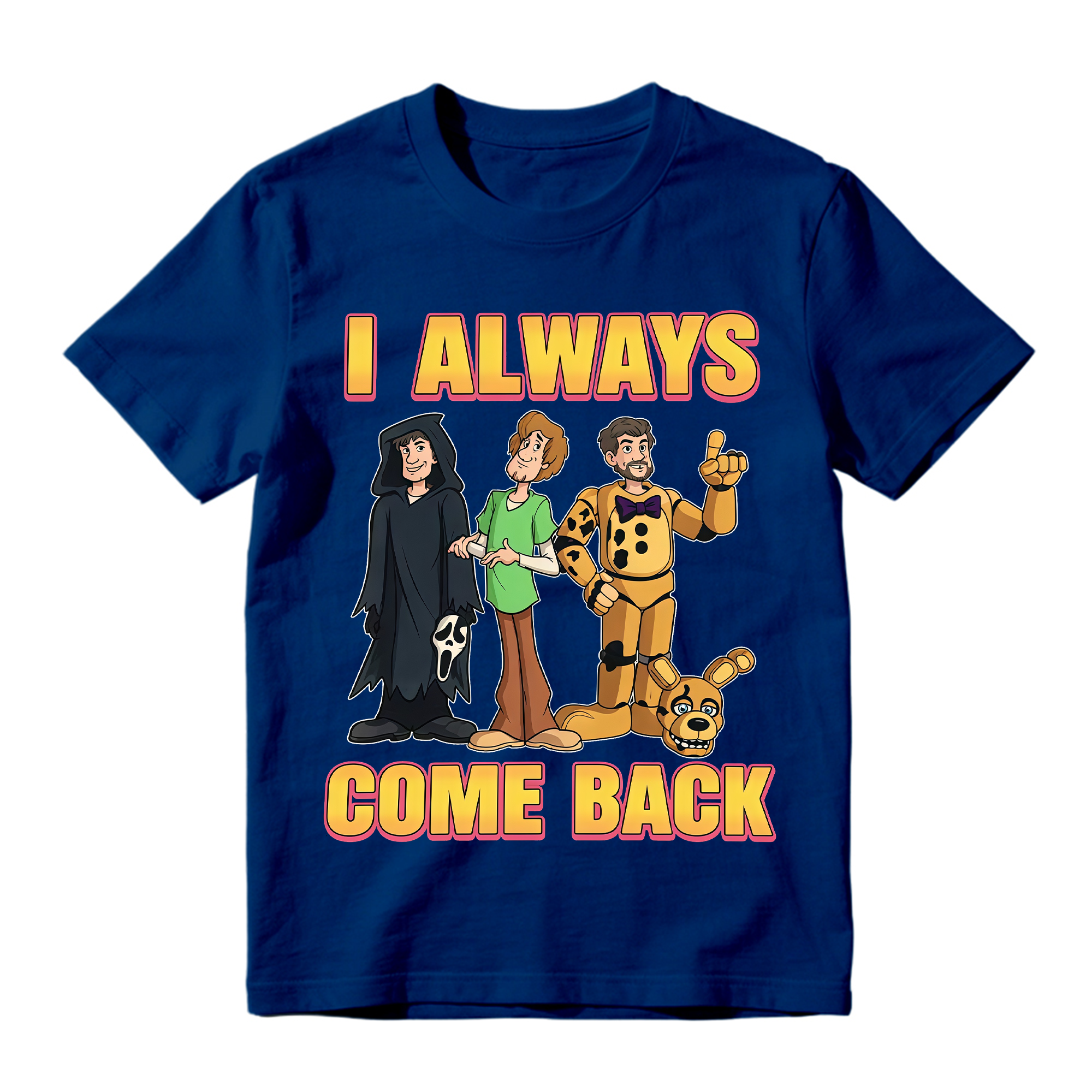 I Always Come Back Halloween Shirt, Scoooby Inspired Mystery Gang Tee, Funny Cartoon Graphic Shirt, Halloween Party Outfit