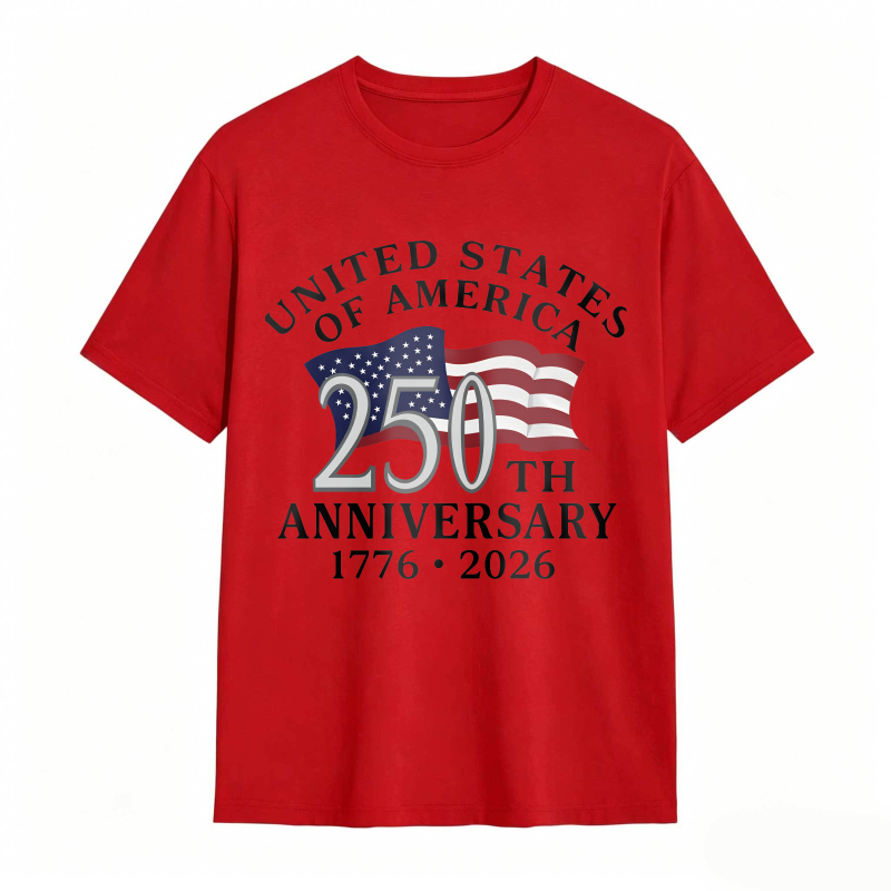 United States Of America 250th Anniversary 1776 2026 Flag Design T-shirt