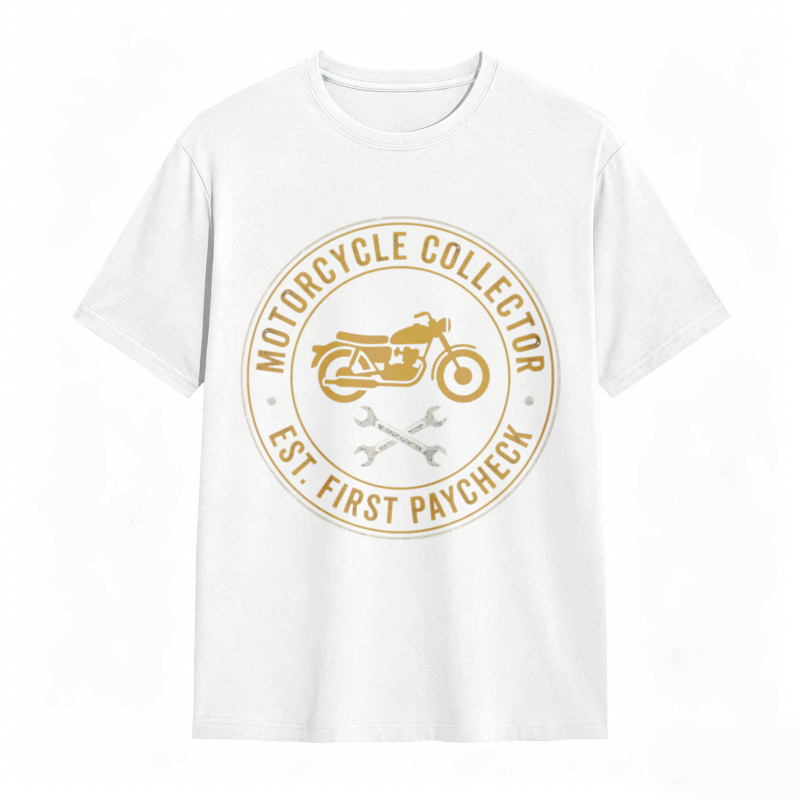 Motorcycle Collector Est First Paycheck T-shirt
